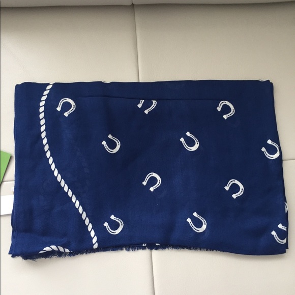 Brand New Kate Spade Howdy Oblong Horseshoe Scarf - Picture 5 of 6